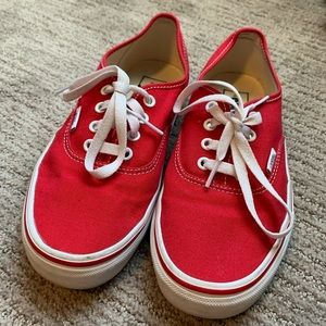 Red Authentic Style Vans